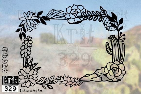 Download Succulent Rectangle Frame SVG Decal - Svg decal Collection