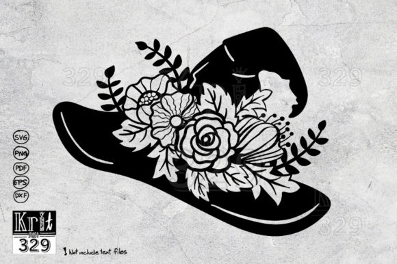 Download Floral Witch Hat Svg Decal - Svg decal Collection
